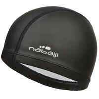 SILICONE MESH SWIM CAP - BLACK