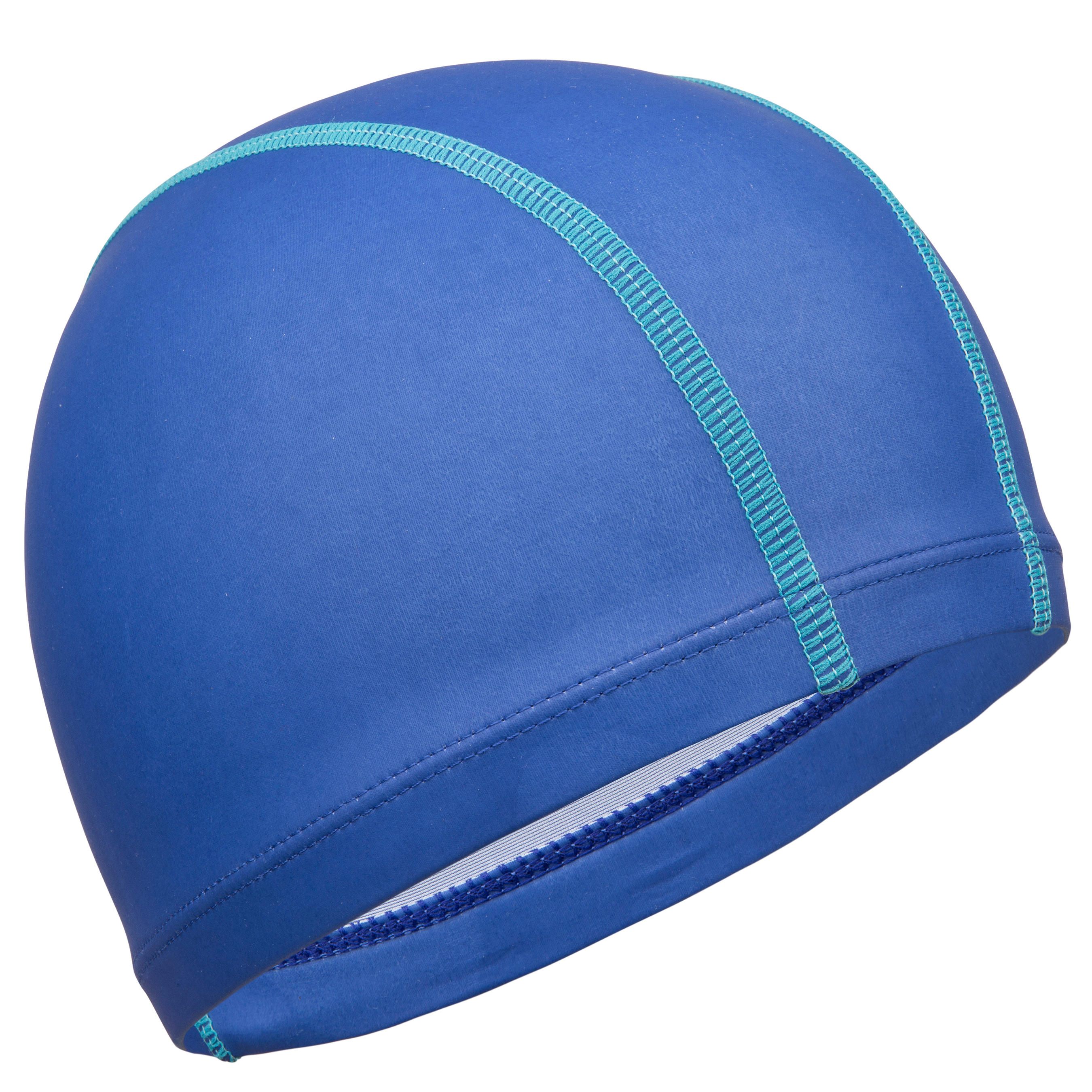 Silicone Plain Mesh Swim Cap - Dark Blue 10/12