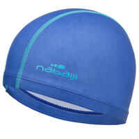 Silicone Plain Mesh Swim Cap - Dark Blue