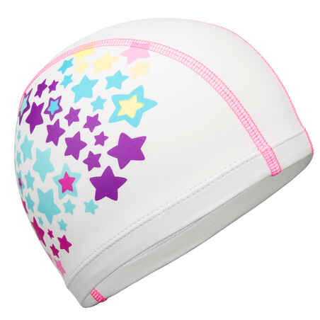 Silicone Mesh Swim Cap Size S - Star White