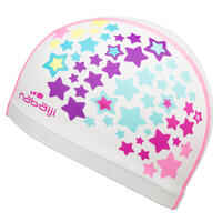 Silicone Mesh Swim Cap Size S - Star White