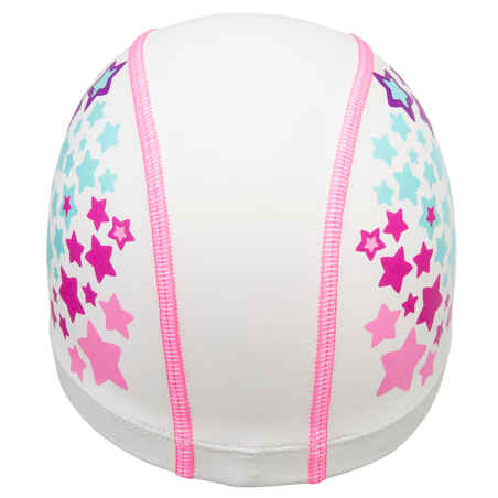 Silicone Mesh Swim Cap Size S - Star White