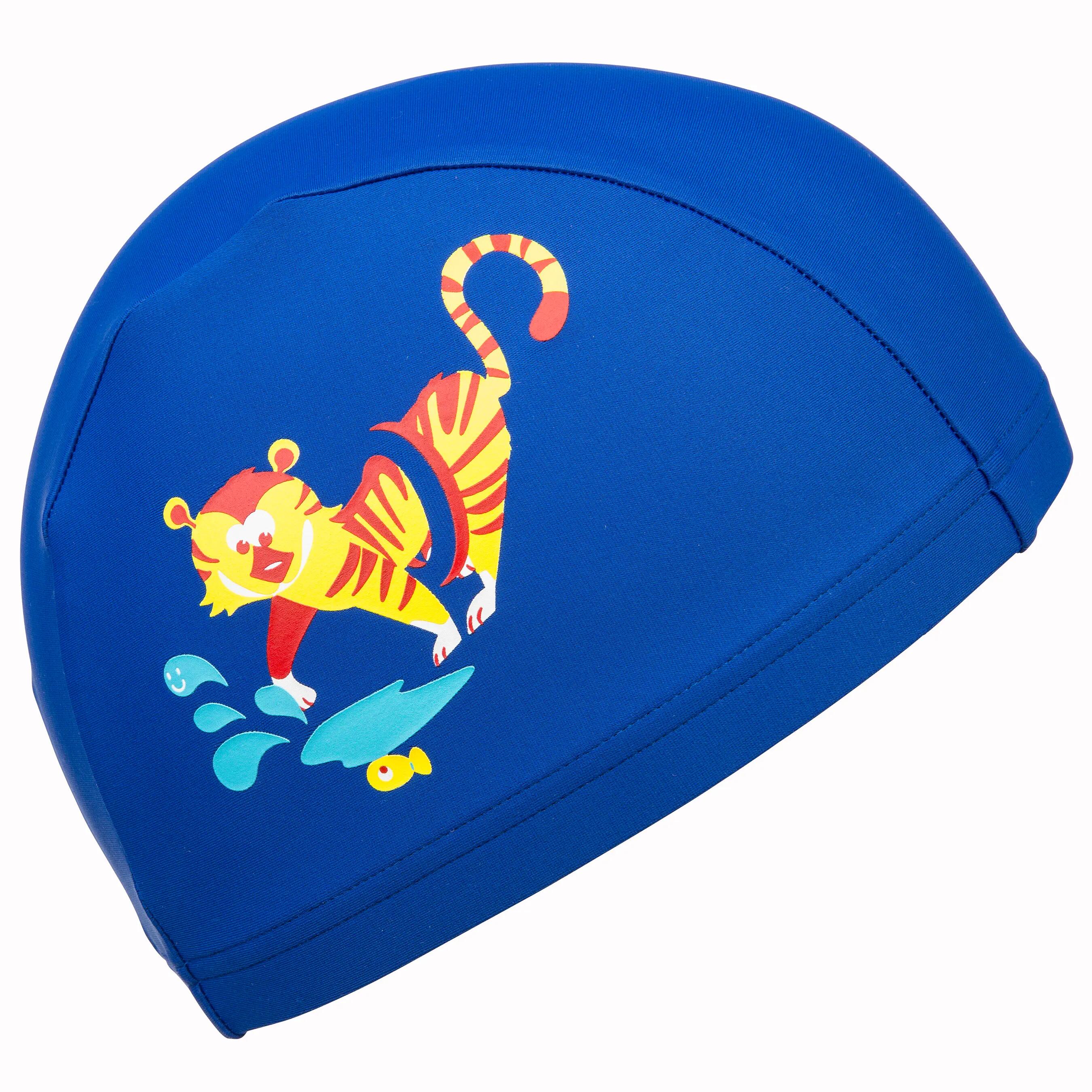 FABRIC SWIM CAP - TIGER BLUE 3/12
