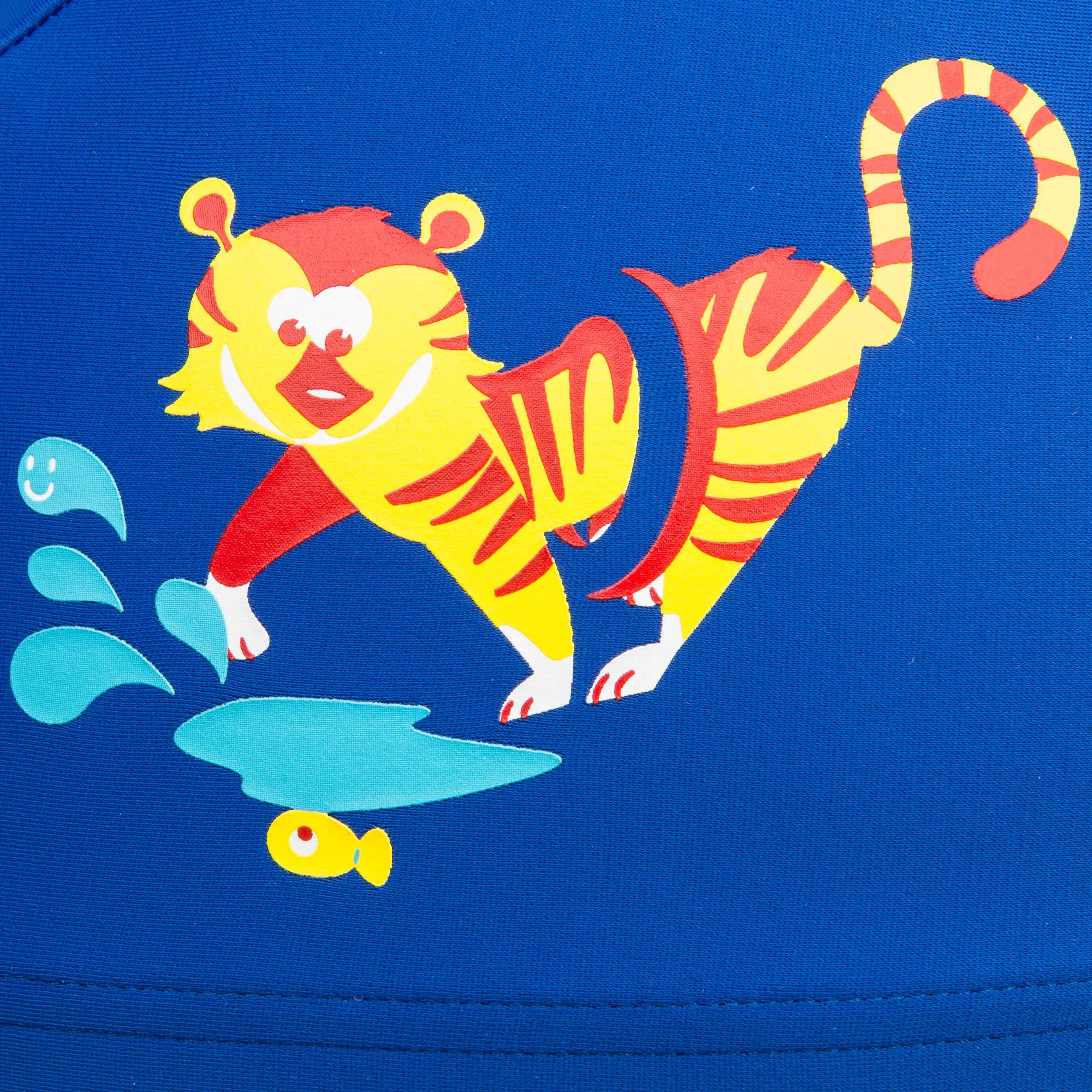 FABRIC SWIM CAP - TIGER BLUE 8/12