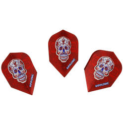 3 PLUMES STANDARD SKULL ROUGE