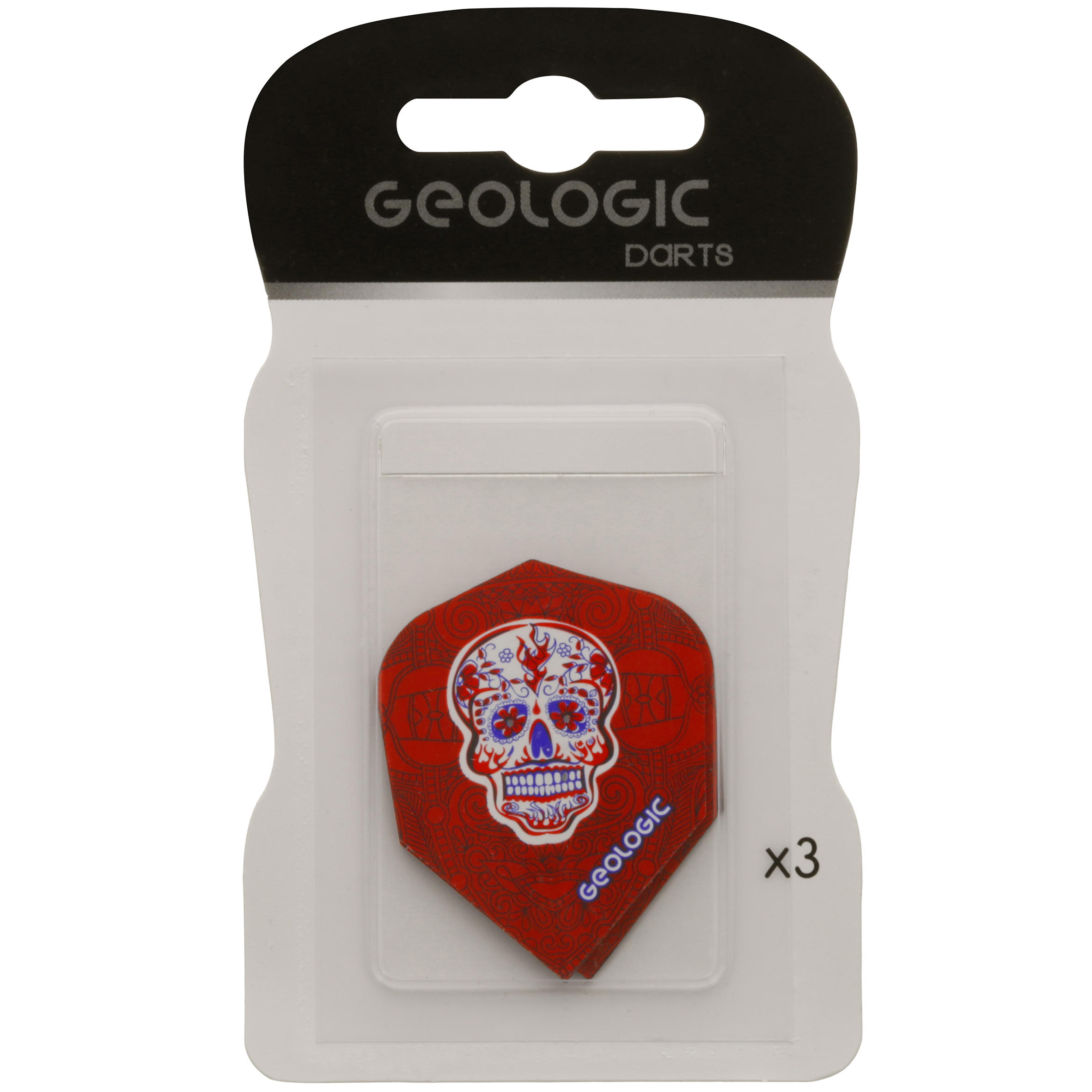 3 Standard Flights - Skull Red 2/5