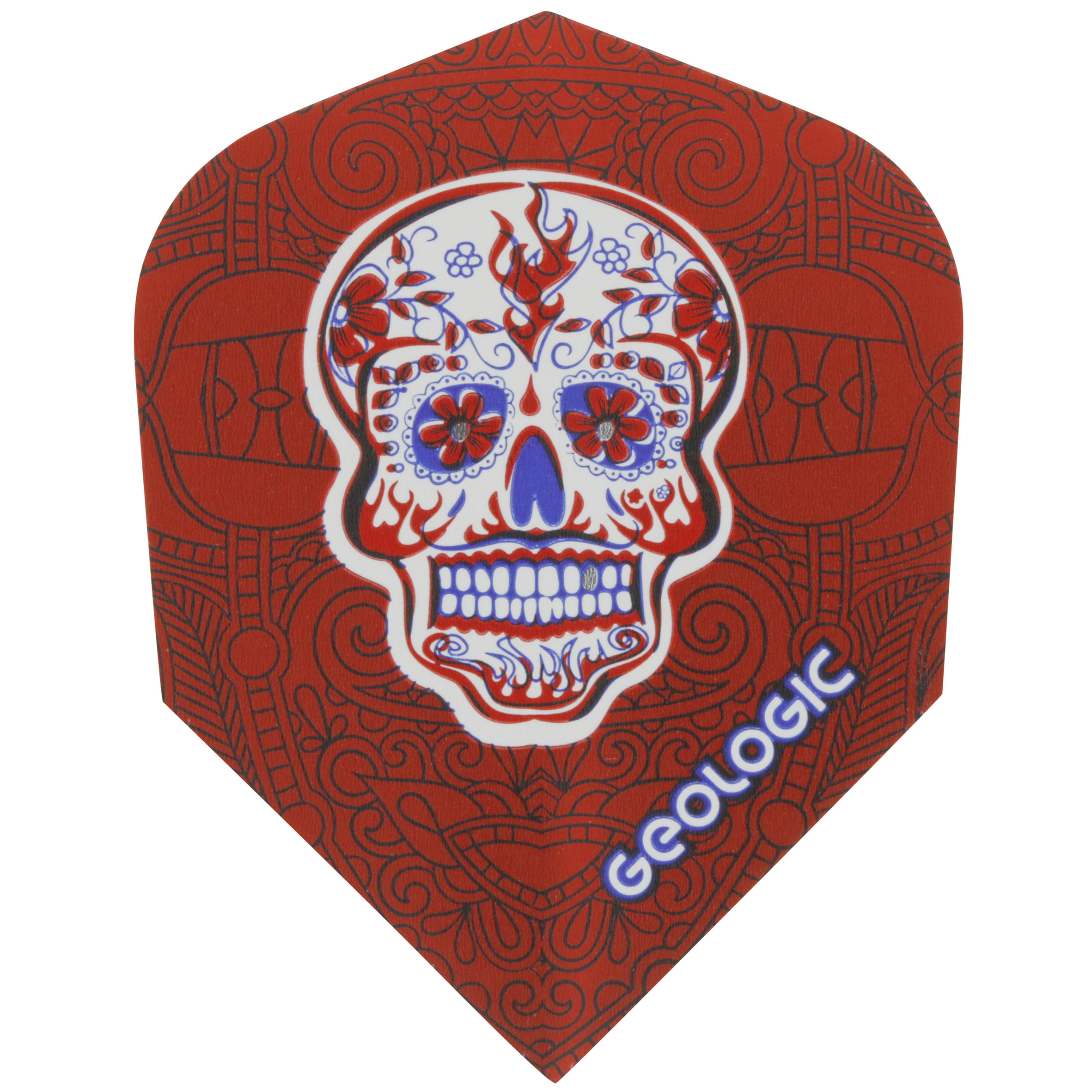 3 Standard Flights - Skull Red 3/5