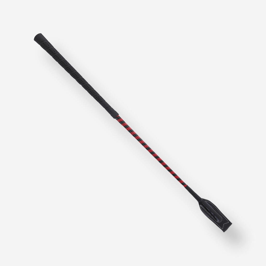 Horse Riding Race Crop - 63cm - Red/Black