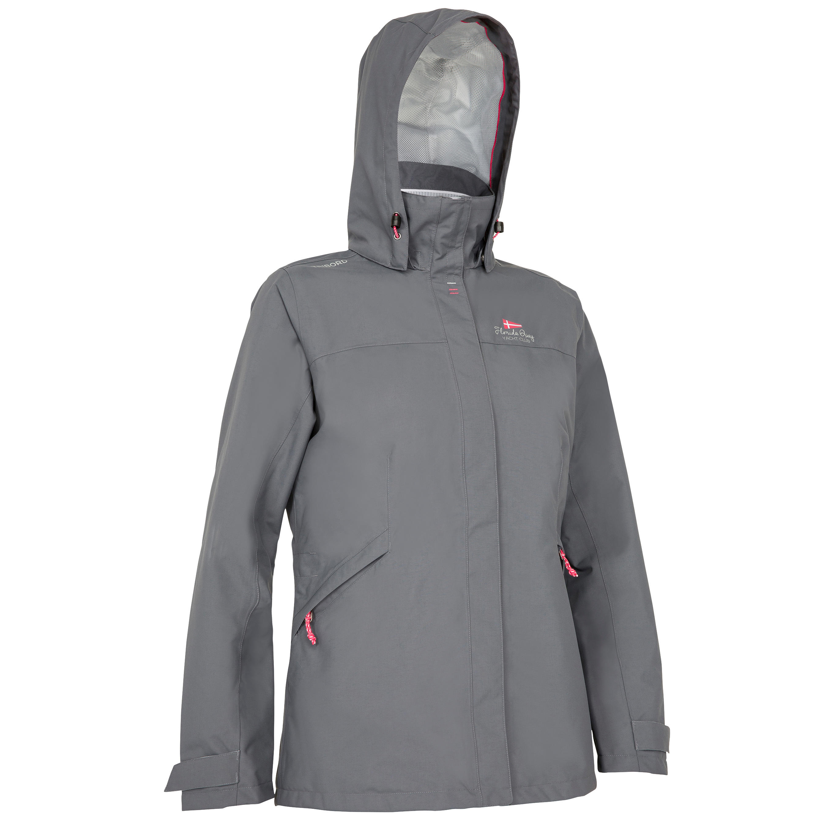 TRIBORD Coastal 100 women's waterproof, windproof, breathable jacket - grey