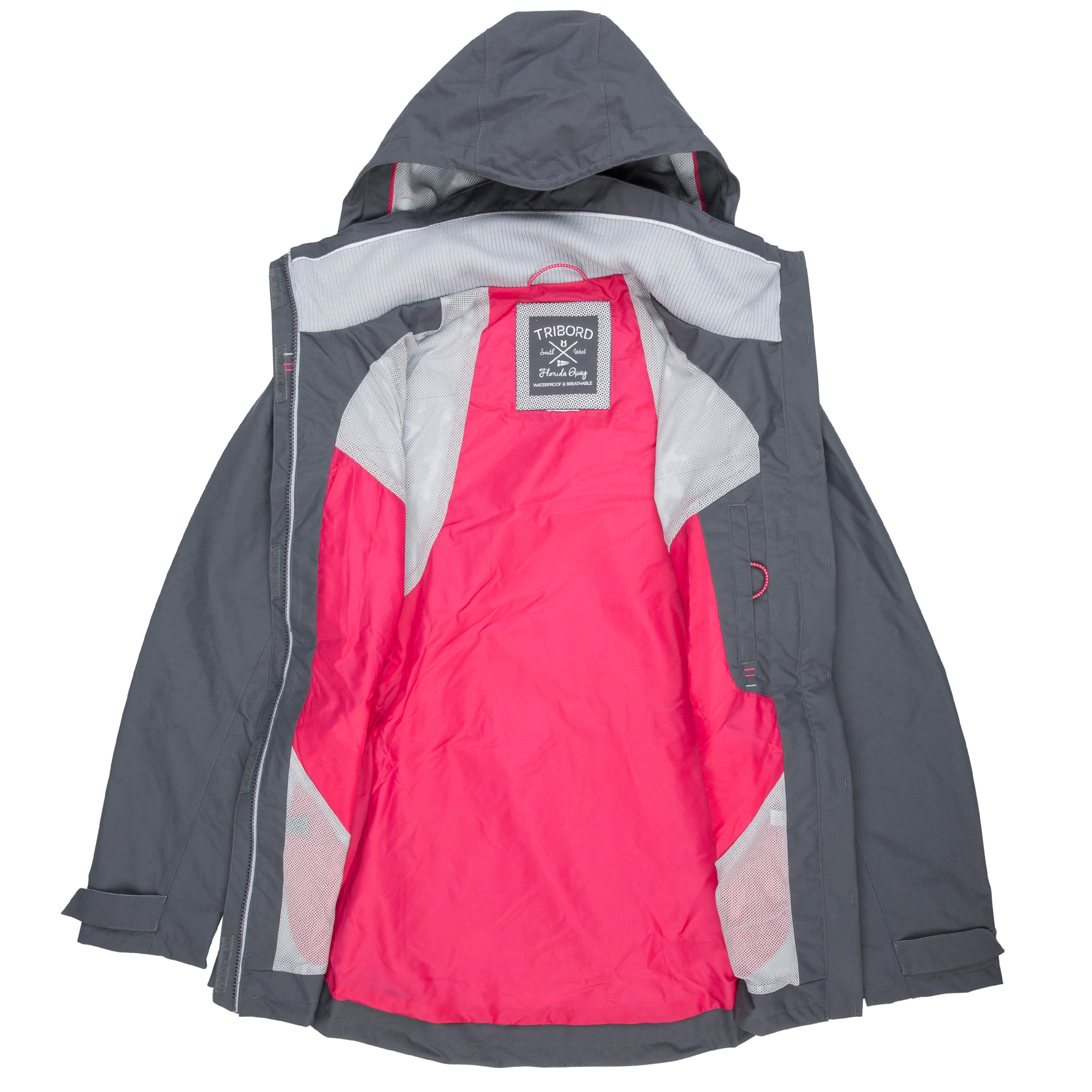Coastal 100 women's waterproof, windproof, breathable jacket - grey 3/22