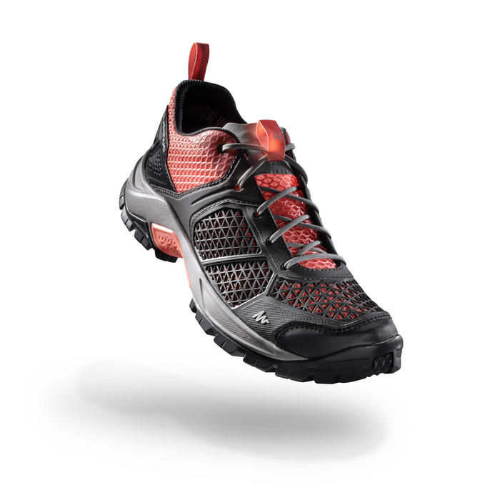 nh550 女款自然健行鞋 珊瑚色和灰色