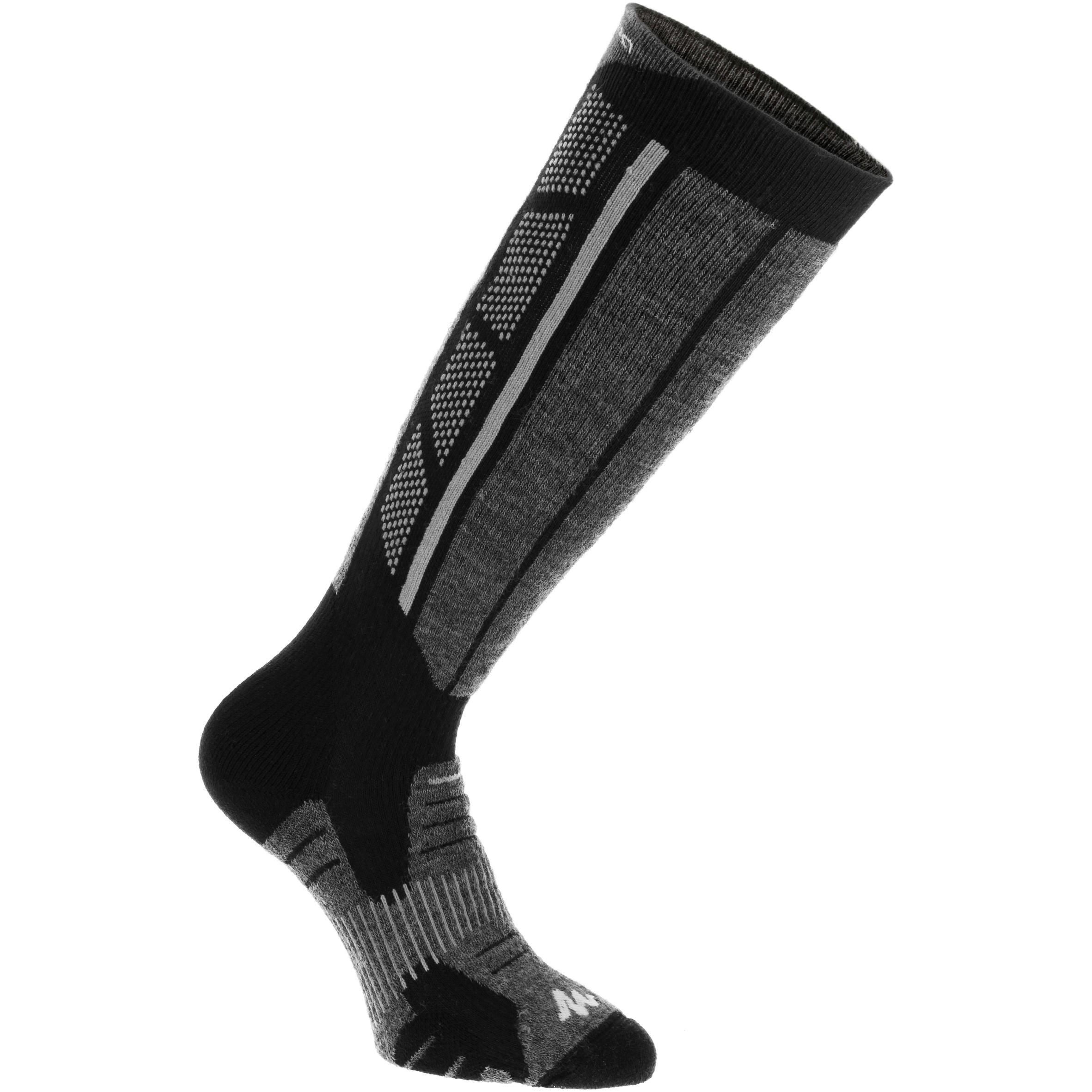 SH520 x-warm adult high black red snow hiking socks. 2/9