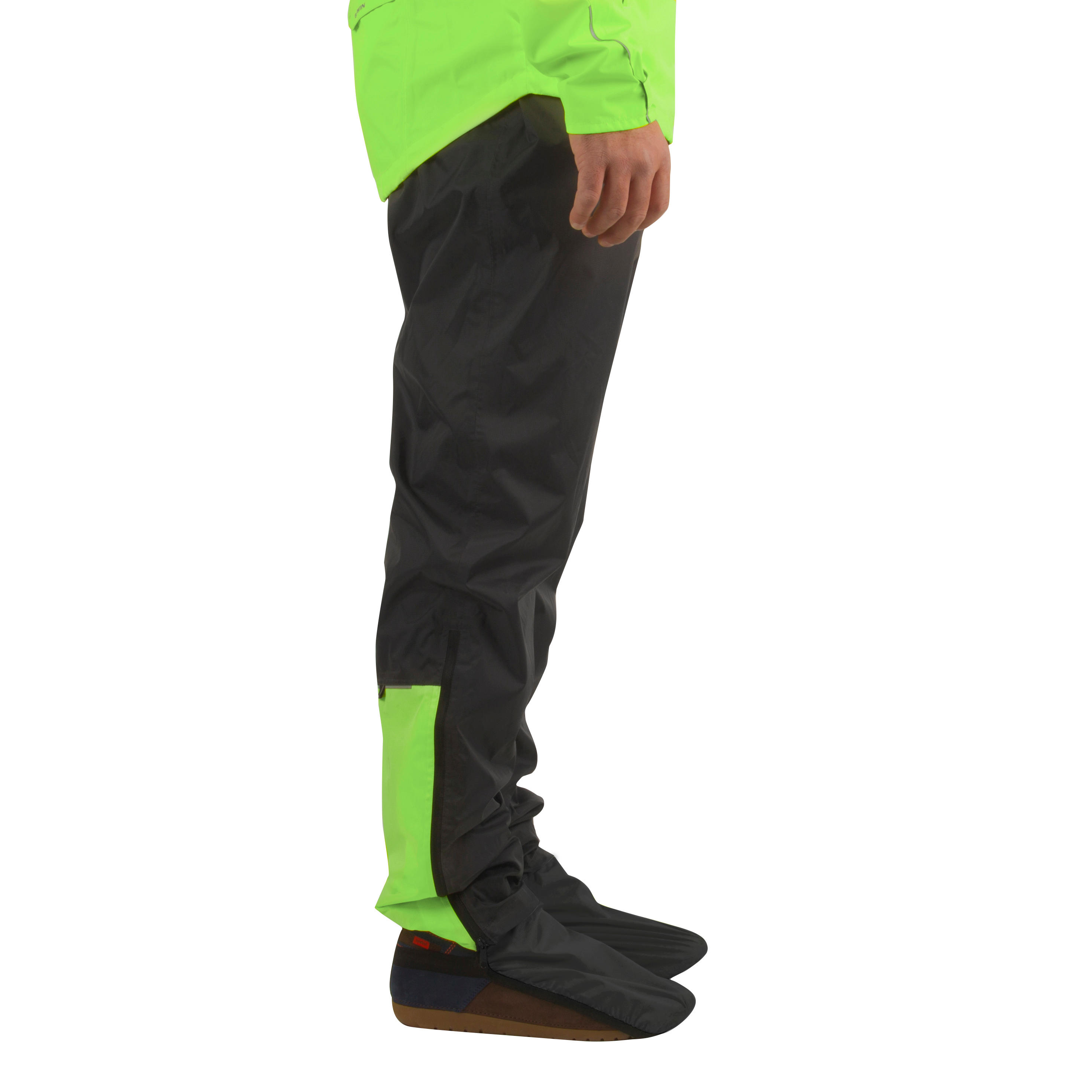 Second Life - 900 Waterproof Cycling Overtrousers - Black/Lime - VERY GOOD 3/14