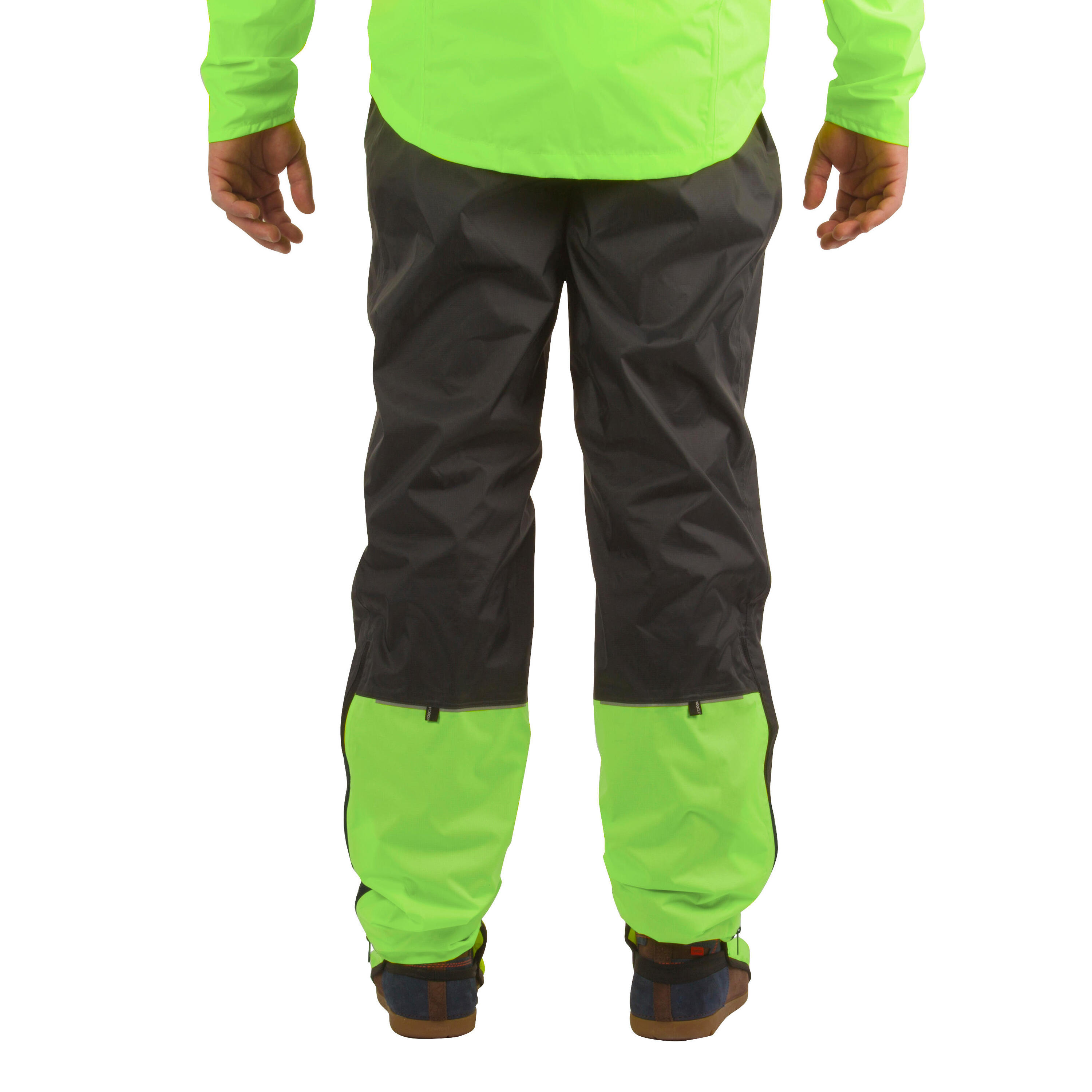 Second Life - 900 Waterproof Cycling Overtrousers - Black/Lime - VERY GOOD 4/14