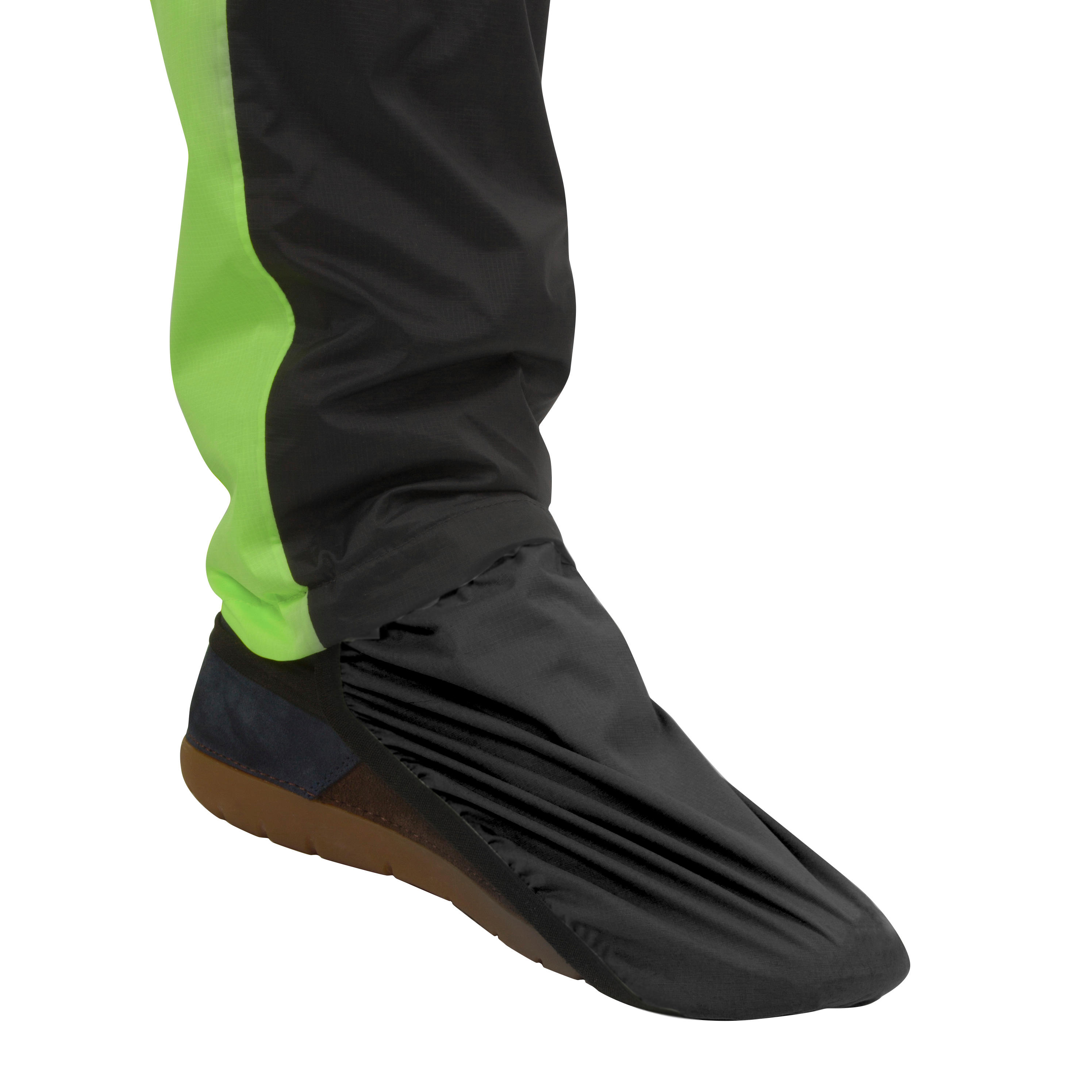 Second Life - 900 Waterproof Cycling Overtrousers - Black/Lime - VERY GOOD 6/14