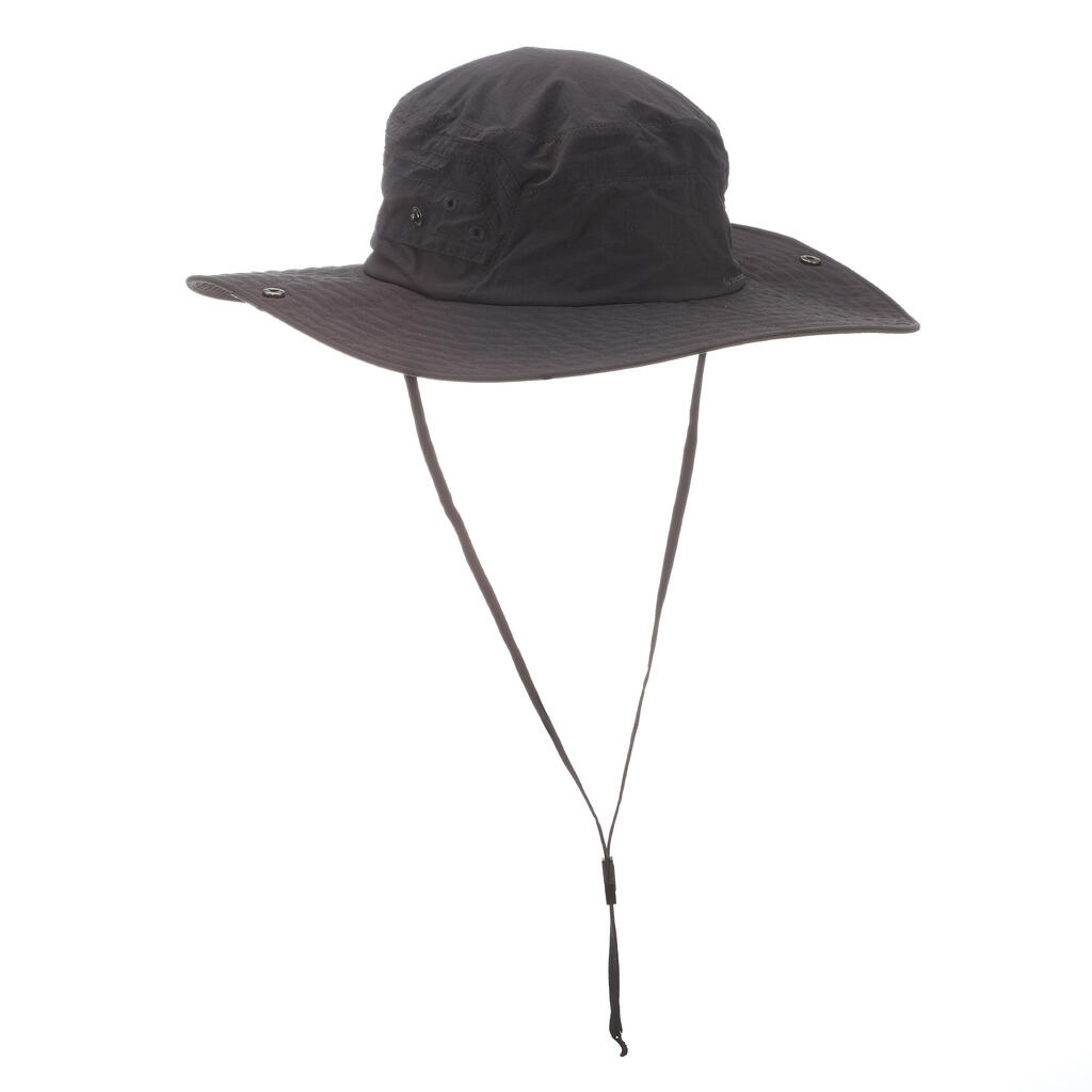 Sombrero campismo caballero Forclaz 500 Anti-UV negro