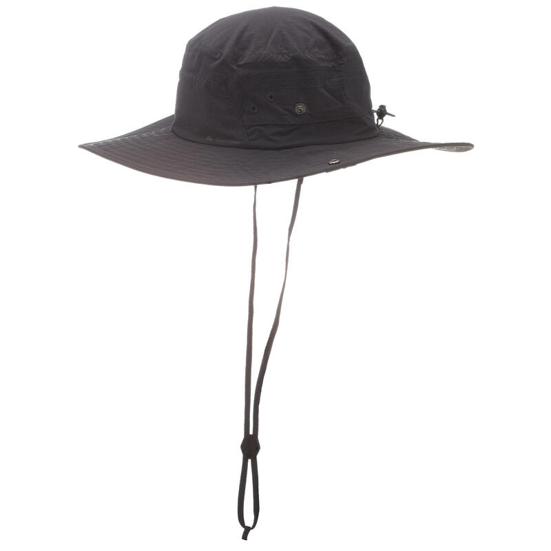 Trek 500 Anti-UV Mountain Trekking Hat - Black