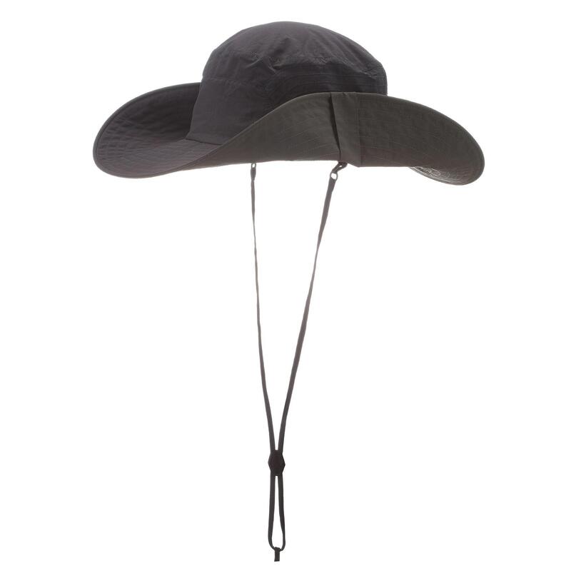成人防曬健行登山遮陽帽 TREK500-黑色