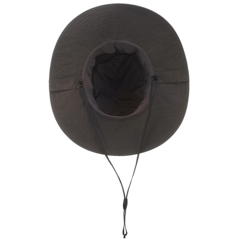 成人防曬健行登山遮陽帽 TREK500-黑色