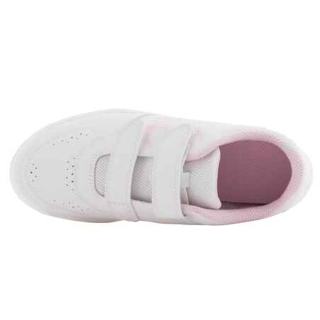 TS100 Grip Kids' Tennis Shoes - White/Pink