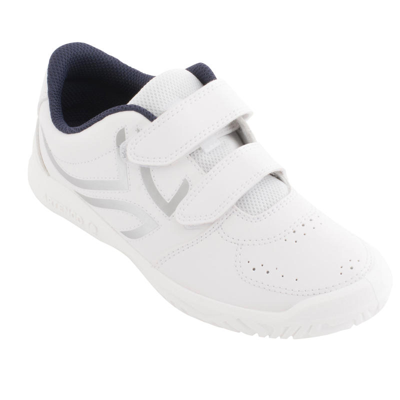 white and blue tennis shoes