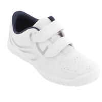حذاء رياضي بشريط ذاتي اللصق للأطفال - أبيض