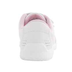 TS100 Grip Kids' Tennis Shoes - White/Pink