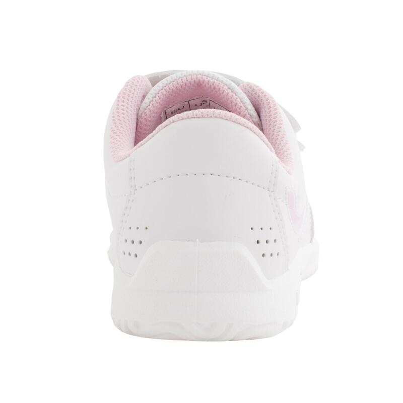 Kinder Sportschuhe Klettverschluss - TS100 weiss/rosa 