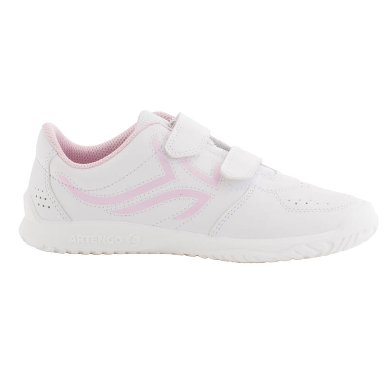 Sneakers met klittenband voor kinderen TS 100 wit/roze
