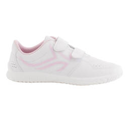 Sepatu Olahraga Tenis Anak TS100 Velcro - Putih Pink