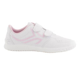 TS100 Grip Kids' Tennis Shoes - White/Pink