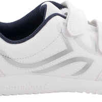 حذاء رياضي بشريط ذاتي اللصق للأطفال - أبيض