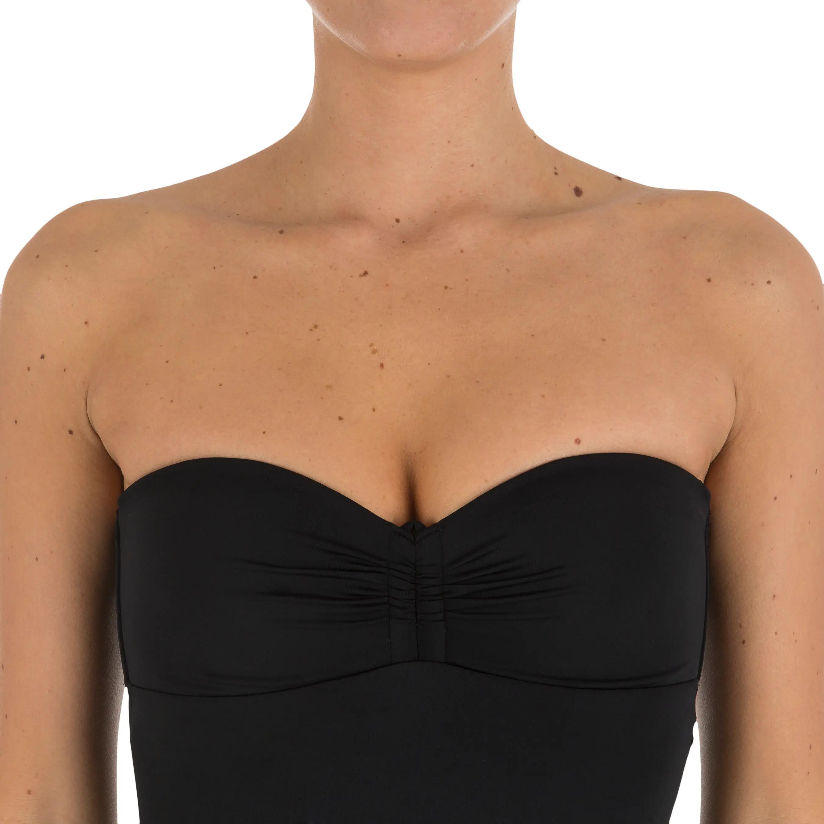 Coco Women's One-Piece Swimsuit with Padded Cups and Removable Neck Tie - Black 8/13
