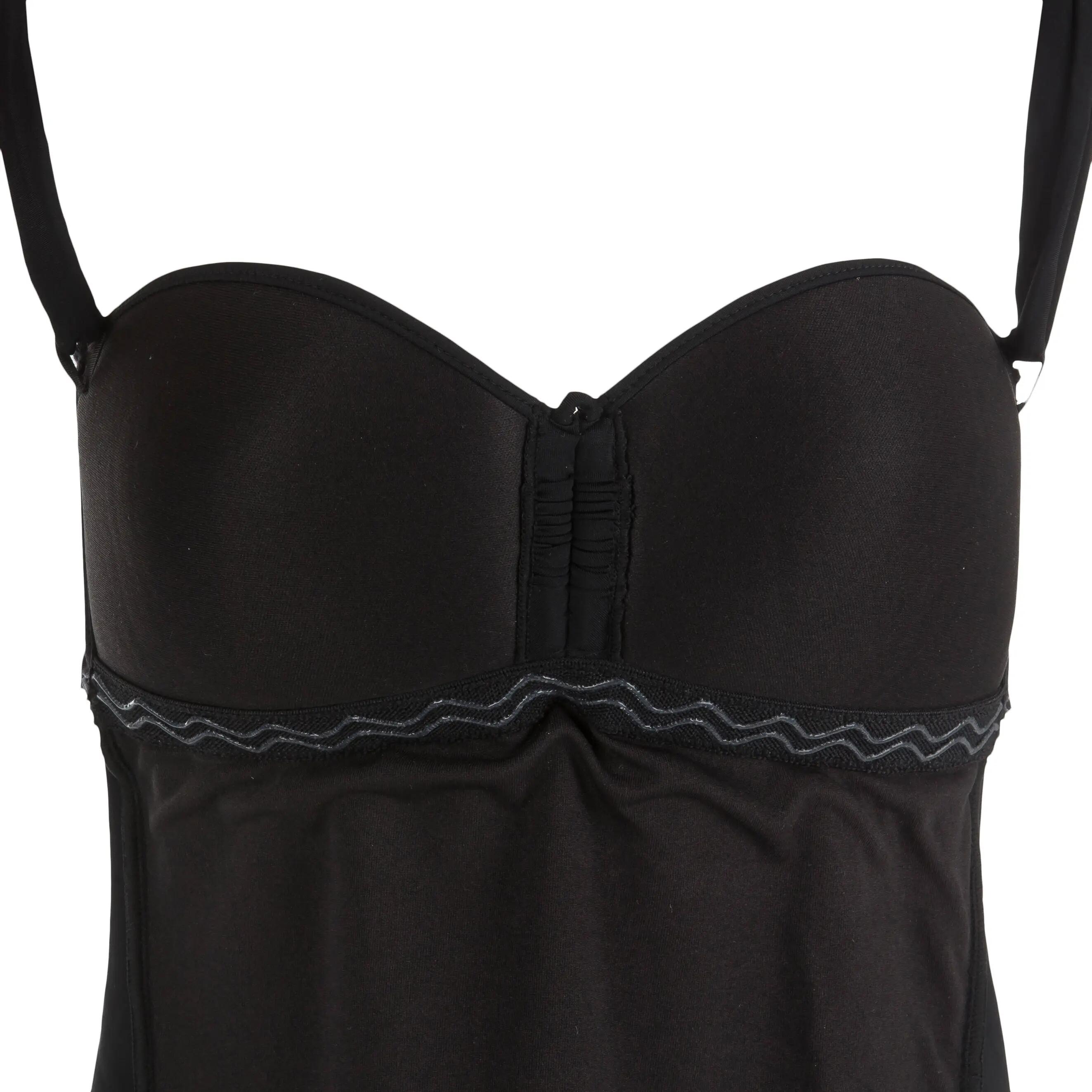 Coco Women's One-Piece Swimsuit with Padded Cups and Removable Neck Tie - Black 11/13