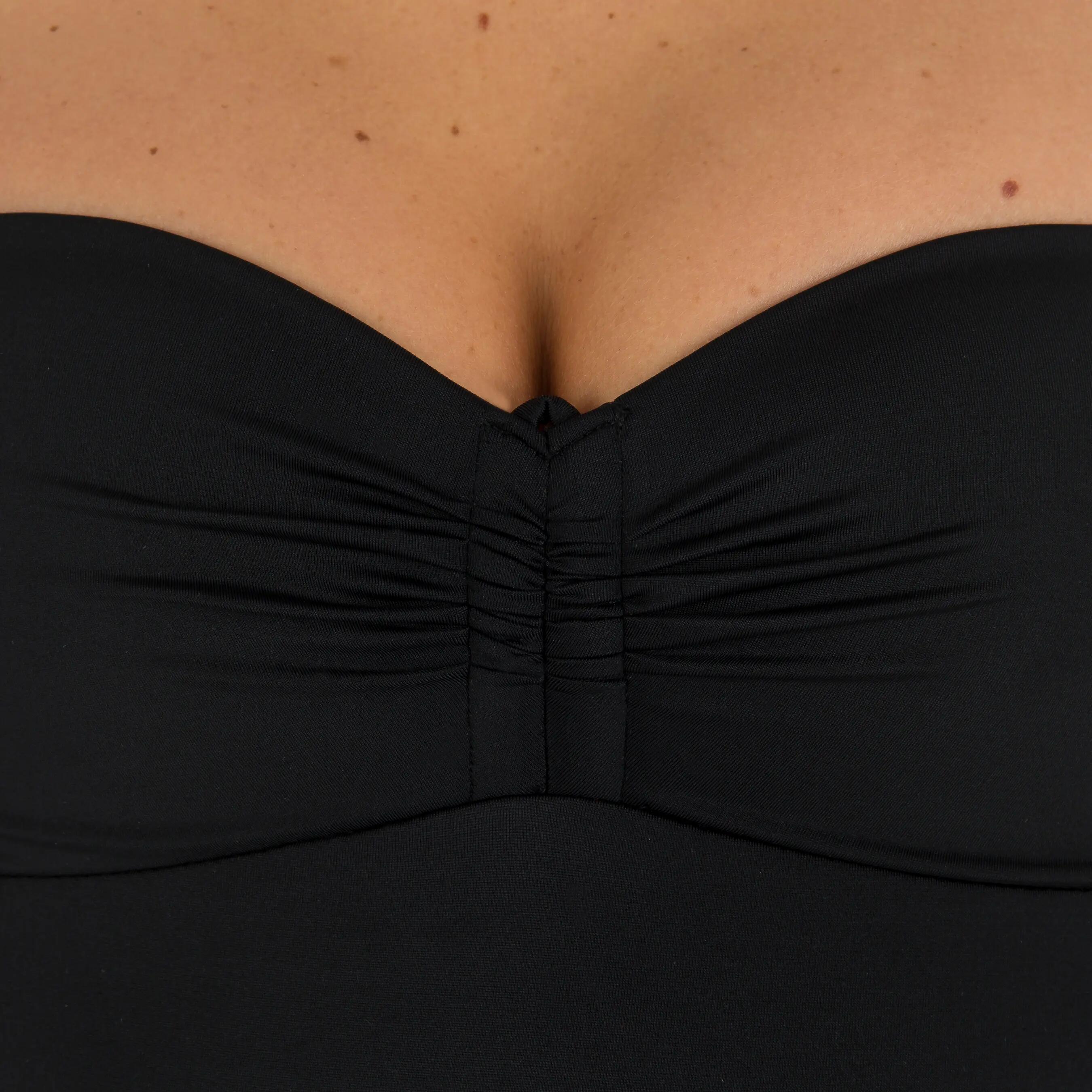 Coco Women's One-Piece Swimsuit with Padded Cups and Removable Neck Tie - Black 6/13