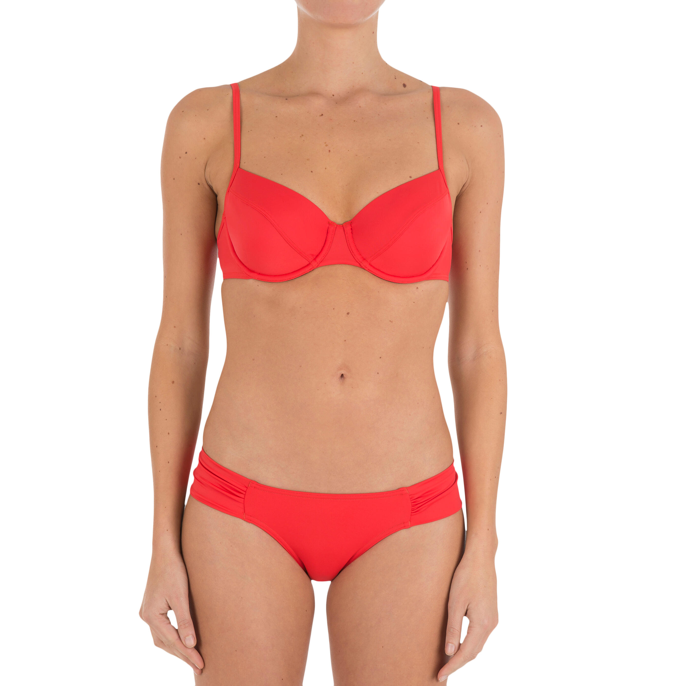 Sana Women'S Ultra Low-Cut Brazilian Briefs - Red  8/10