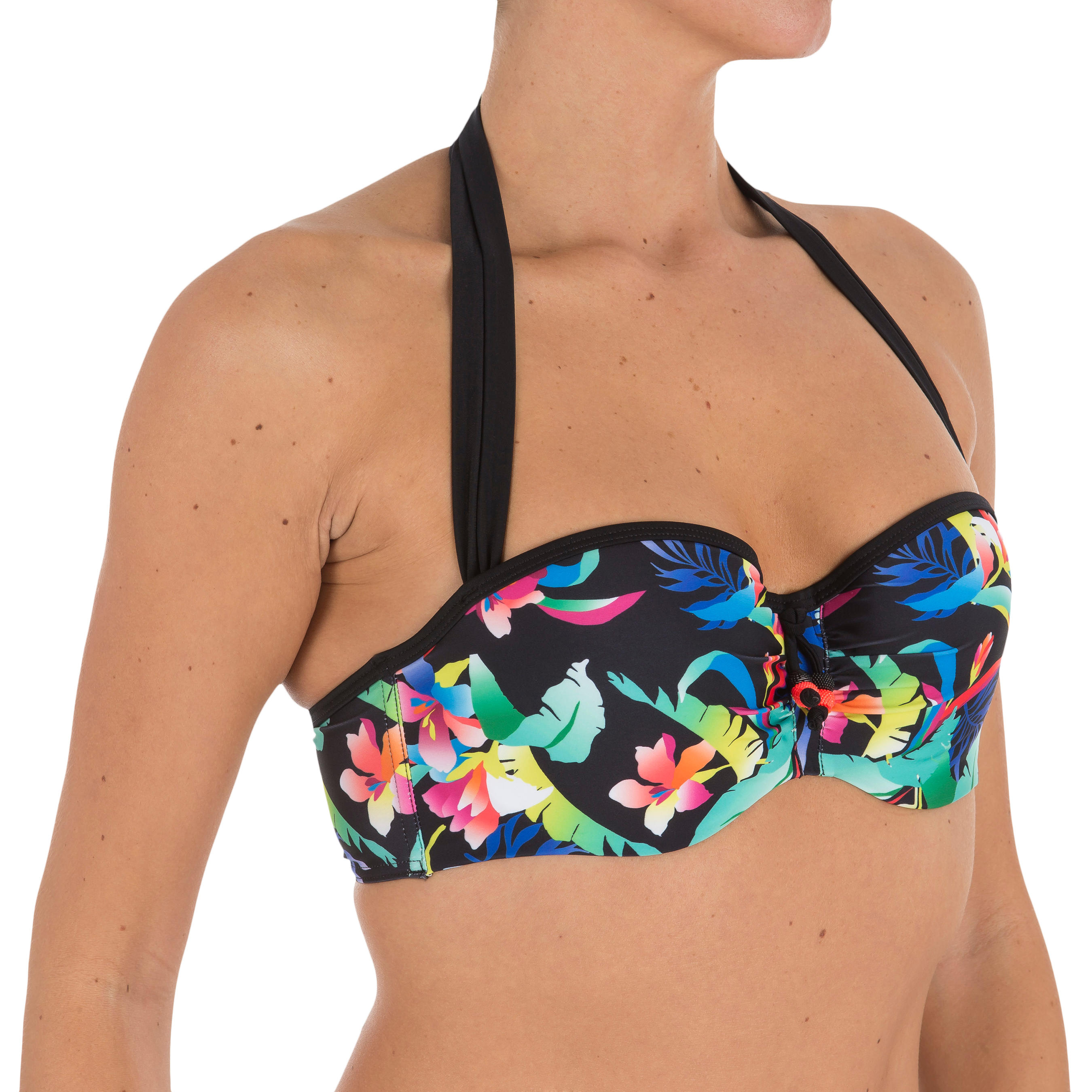 TRIBORD Lea Nairobi Women'S Underwired Bandeau Swimsuit Top With Removable Neck Tie