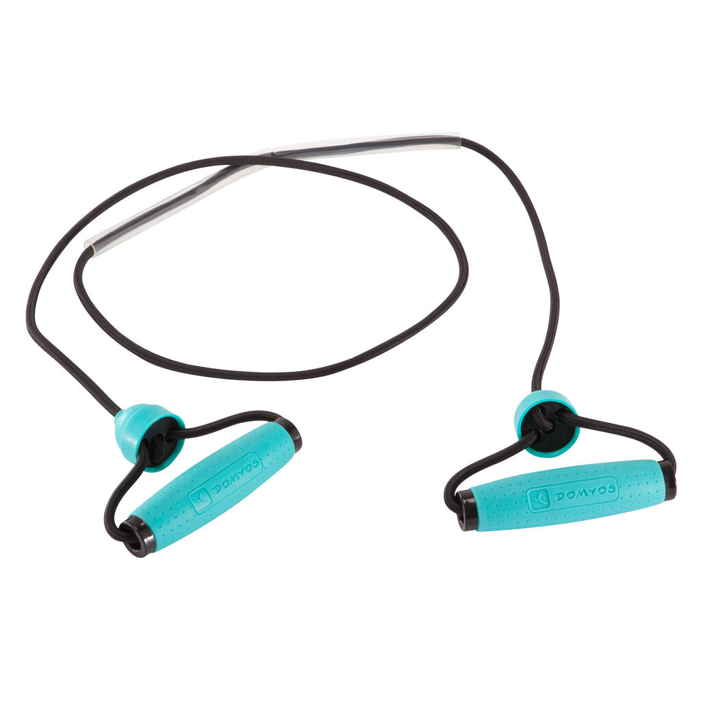 Tone tube resistance band with grips - low resistance 5 lbs/2.5 kg