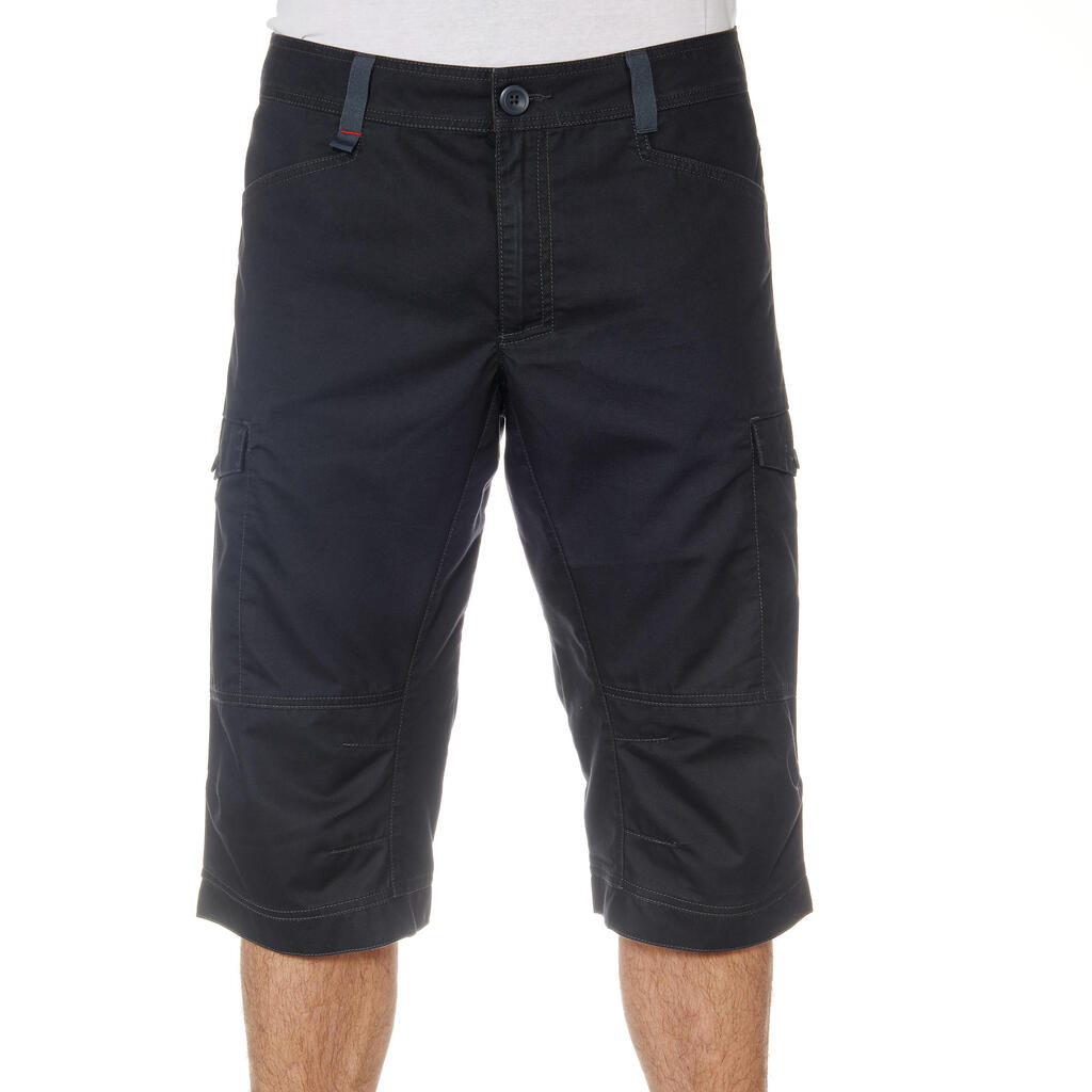 Sive muške pantalone 3/4 za planinarenje NH500