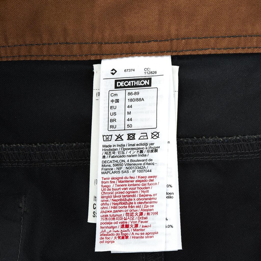 Sive muške pantalone 3/4 za planinarenje NH500