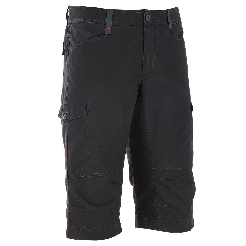 Sive muške pantalone 3/4 za planinarenje NH500