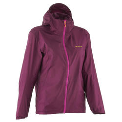 Veste coupe vent de randonnée Femme Helium Wind 100 Prune