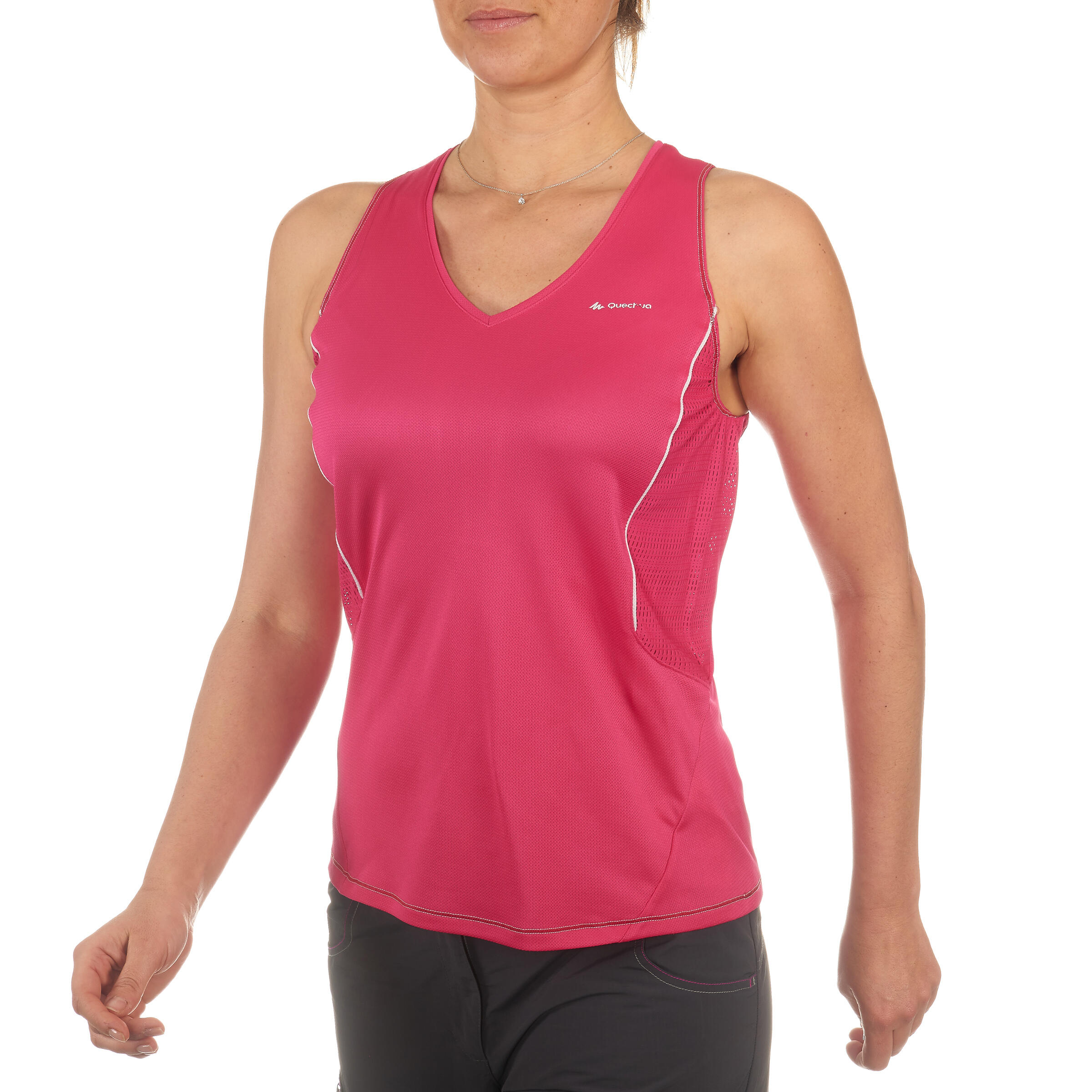 Women's Forclaz 100 Hiking Tank Top - Pink 3/9