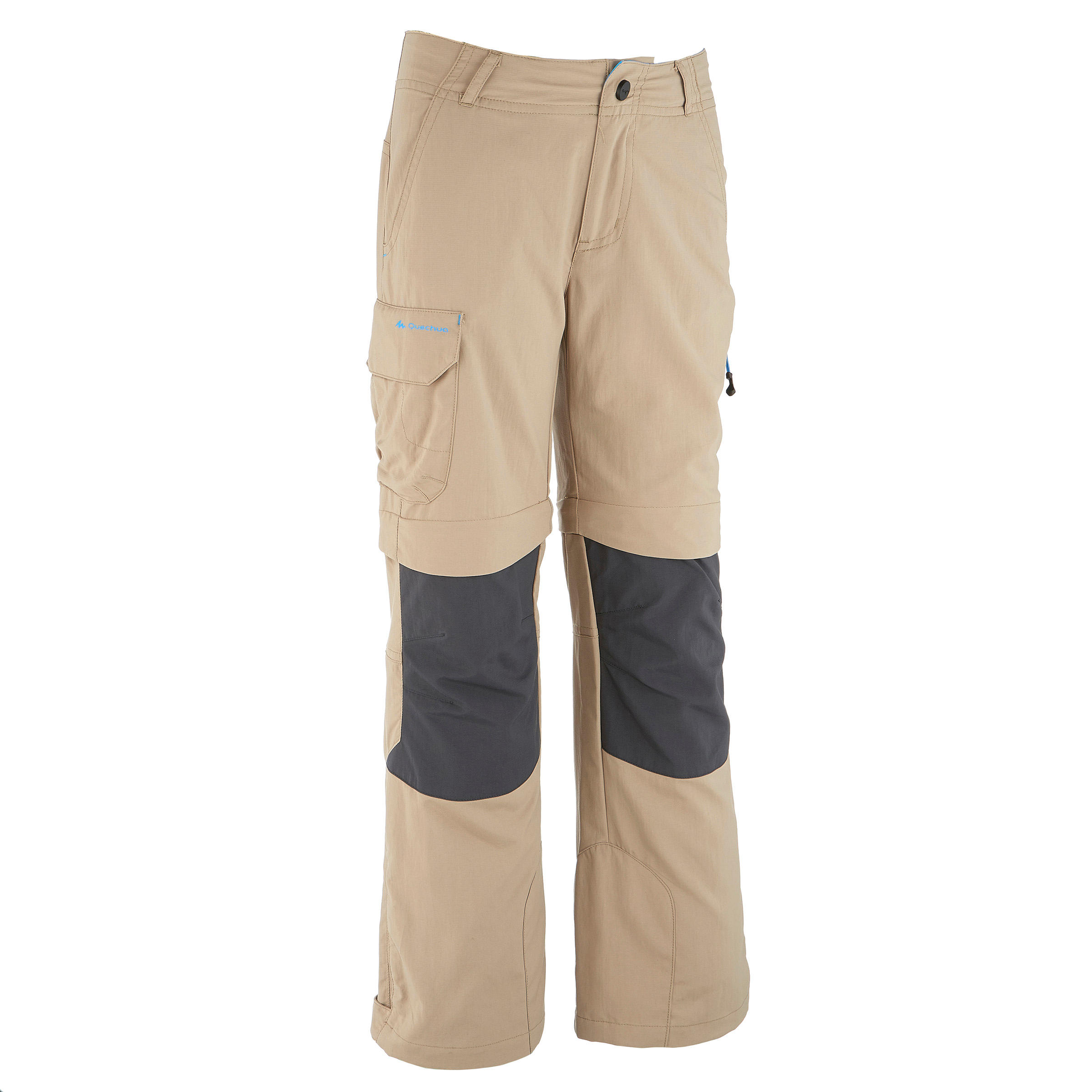 QUECHUA Hike 900 Boy's Hiking Modular Trousers Beige