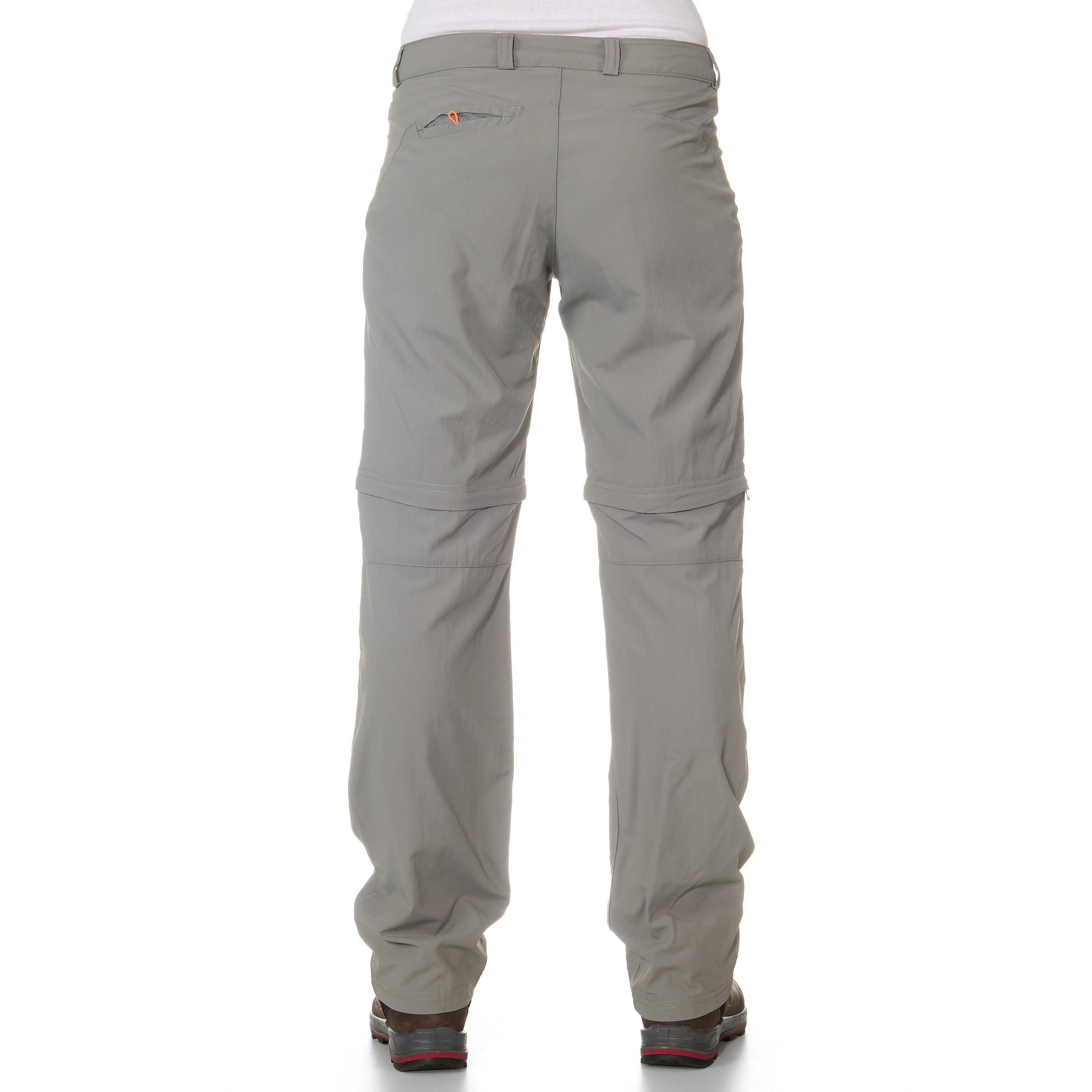 Women's Forclaz 100 modular grey trekking trousers 5/15