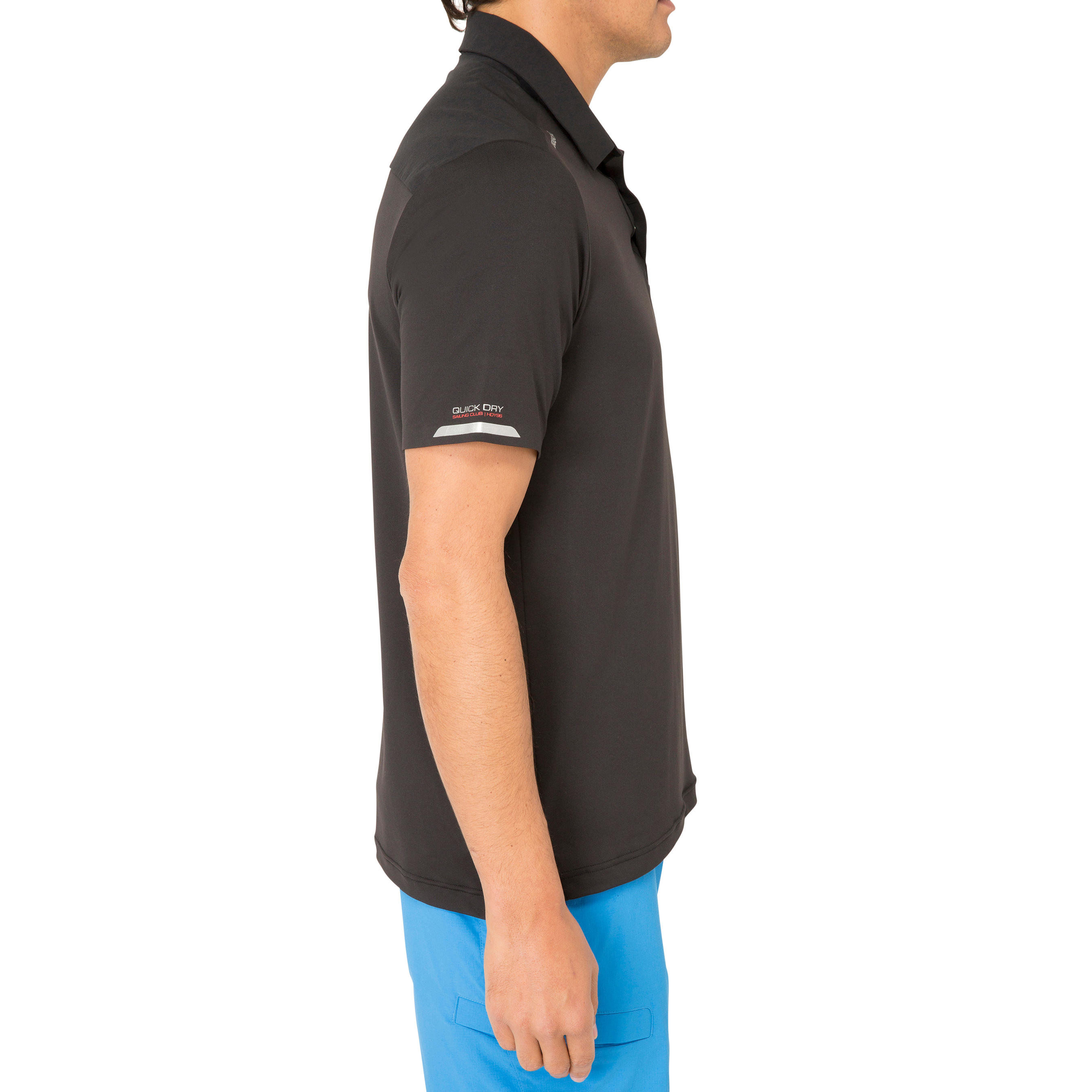 500 Men's sailing polo shirt black 3/9