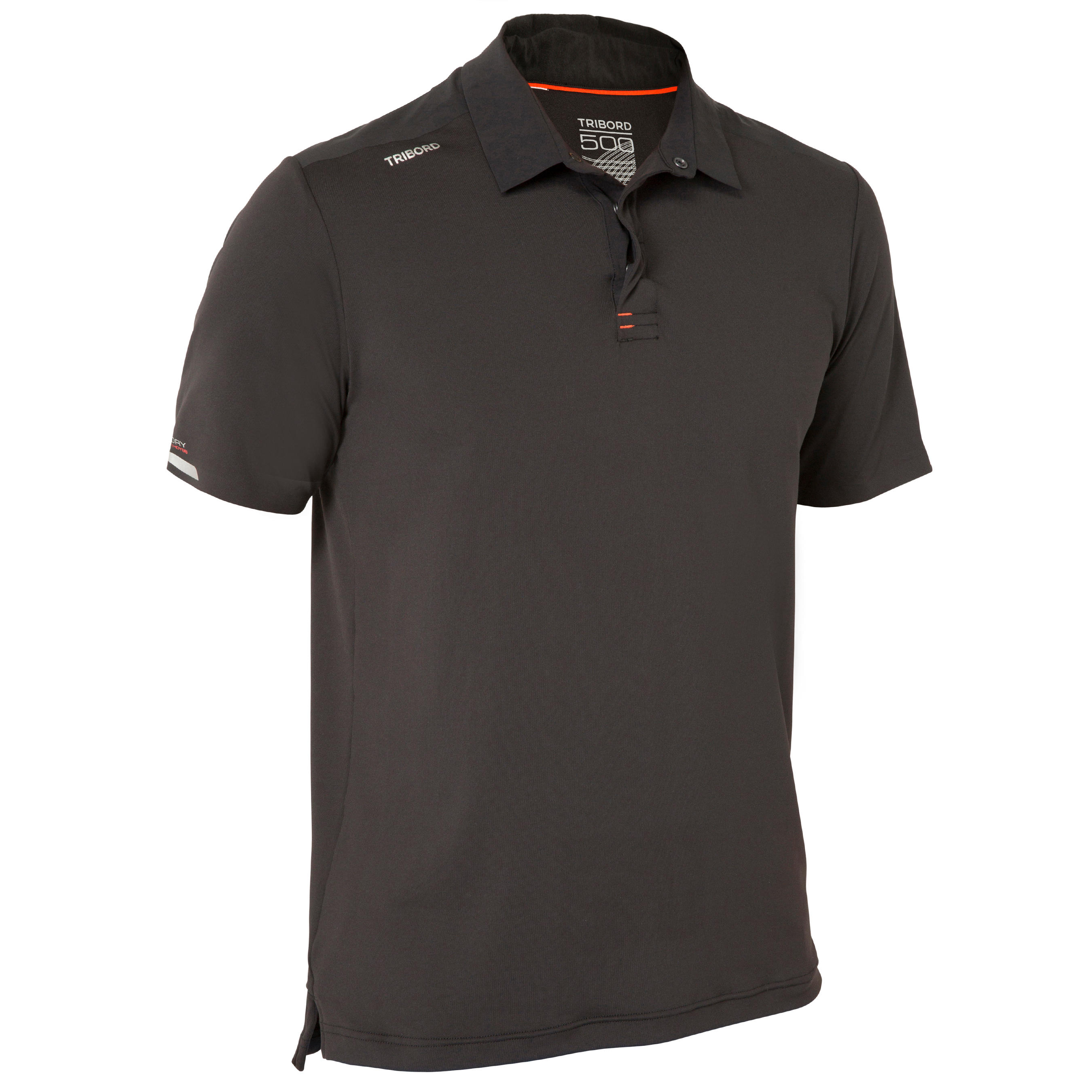500 Men's sailing polo shirt black 1/9