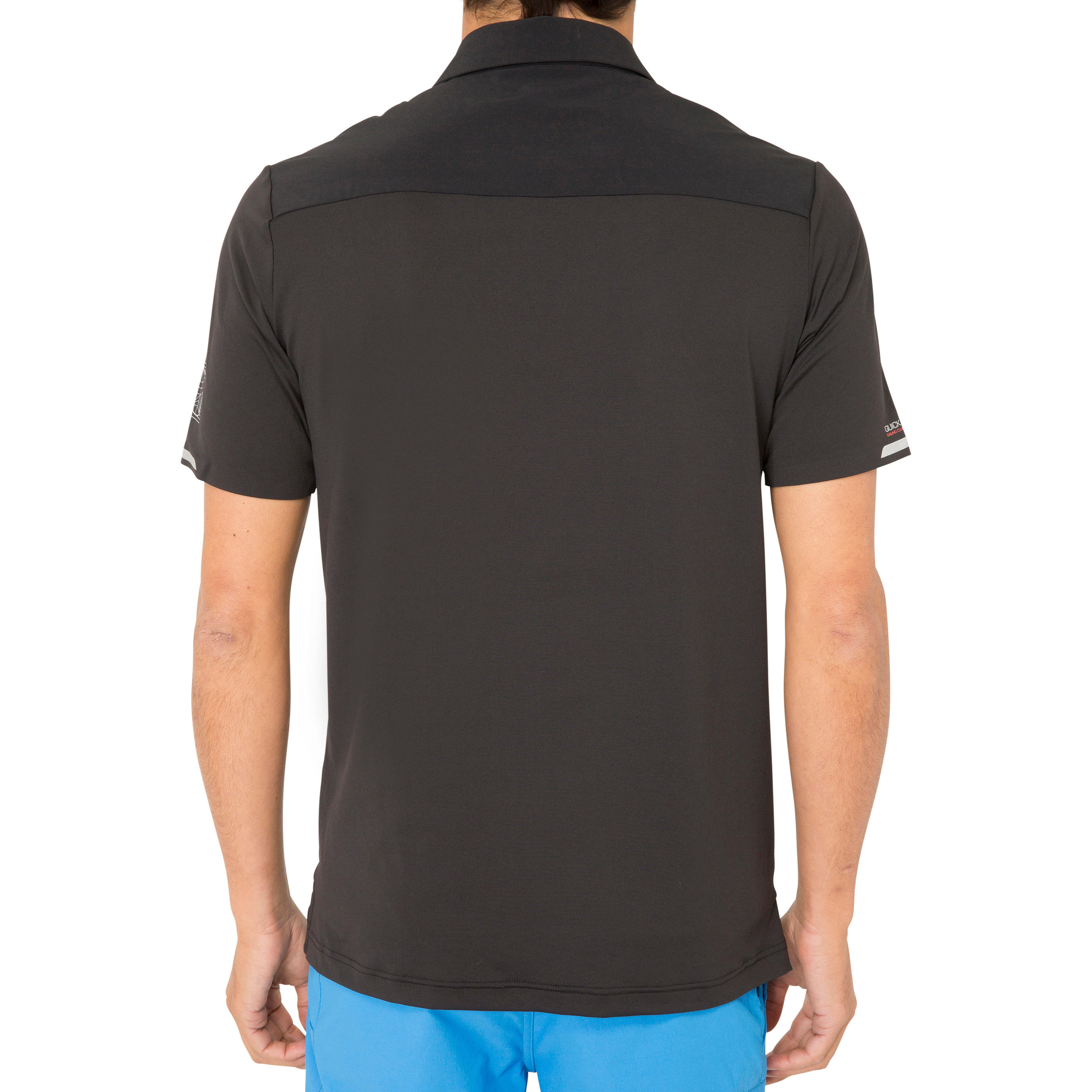 500 Men's sailing polo shirt black 4/9