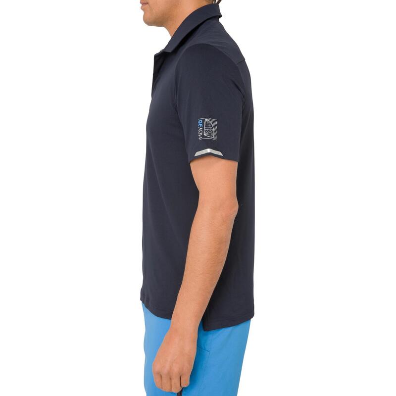 Men's Sailing Short Sleeve Polo Shirt Race 500 - Dark Blue