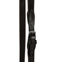 Horse & Pony Leather Bridle With French Noseband & Reins Edinburgh 500 - Black